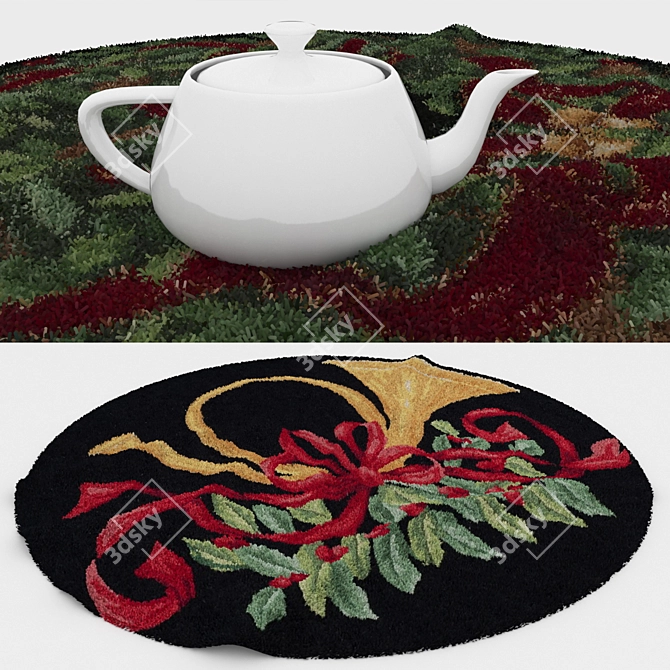 Round Carpet Set: Versatile and Detailed 3D model image 3