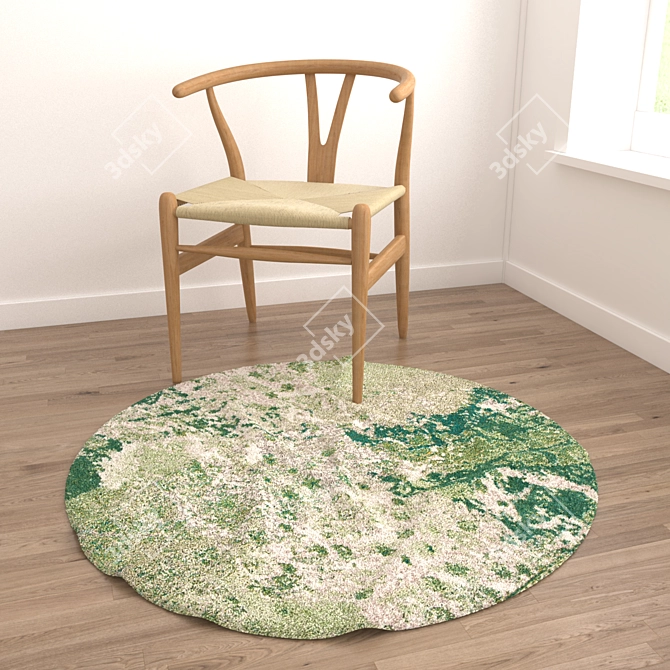 Versatile Round Carpets Set 3D model image 4