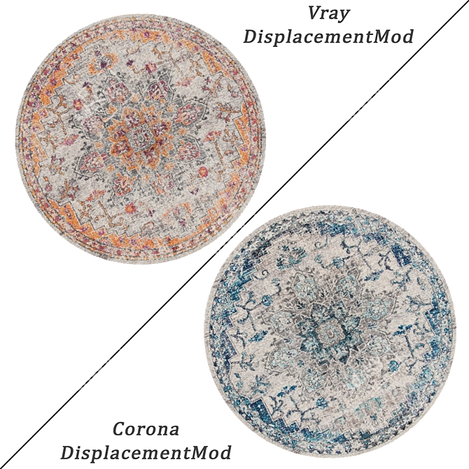 Round Carpets Set: Versatile and Stunning 3D Rug Collection 3D model image 2