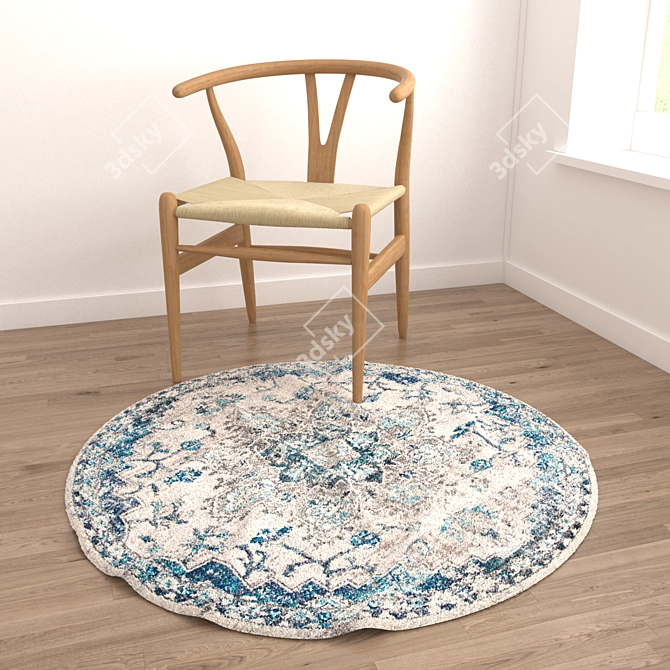 Round Carpets Set: Versatile and Stunning 3D Rug Collection 3D model image 4