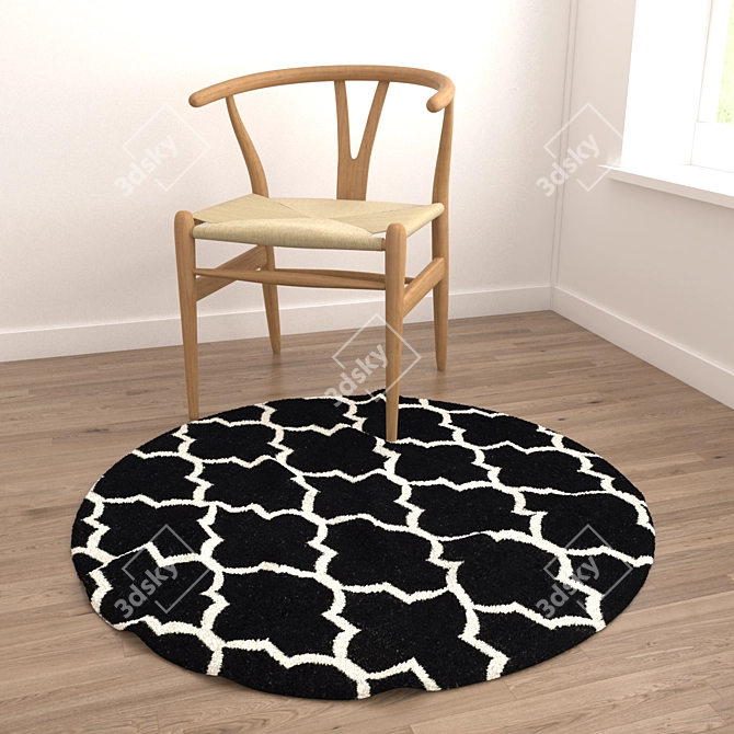 Round Carpets Set: Versatile and Realistic 3D model image 4