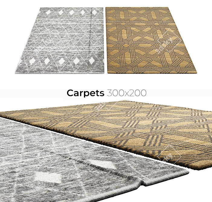 Stylish Home Décor Carpets 3D model image 1