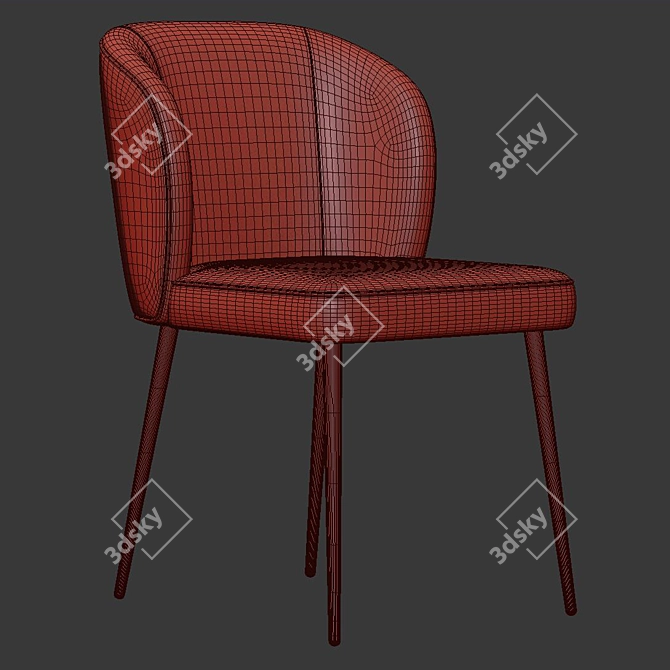 Elegant Fallon Dining Chair 3D model image 4