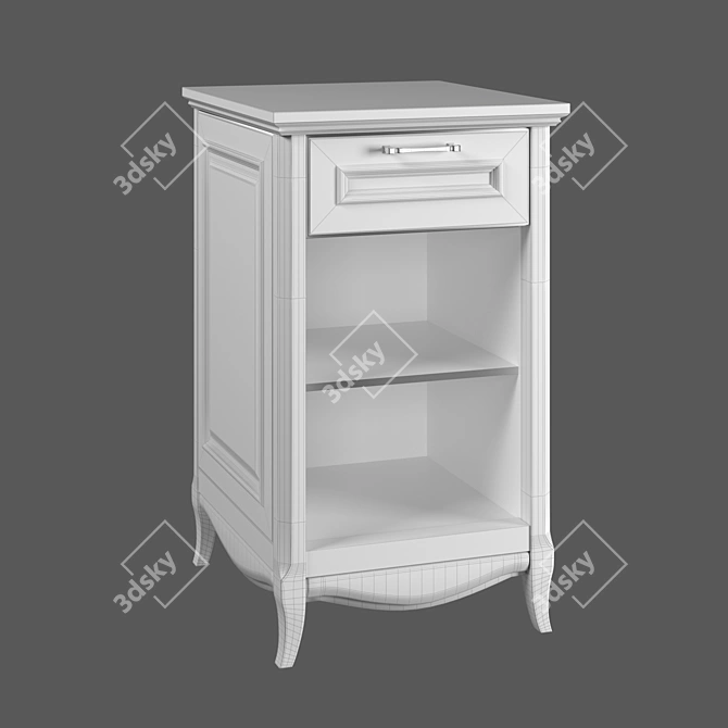 Vintage-style Cabinet: Madlen with Open Shelves (Color: Ruta, Estella) 3D model image 5