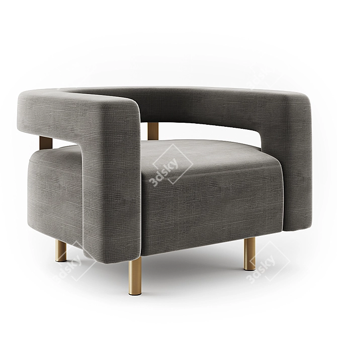 Elegant Modena Armchair: Mondo Collection 3D model image 1