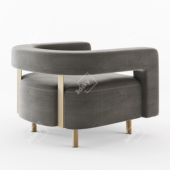 Elegant Modena Armchair: Mondo Collection 3D model image 2