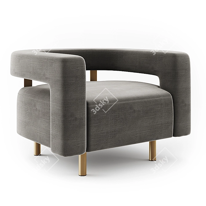 Elegant Modena Armchair: Mondo Collection 3D model image 5