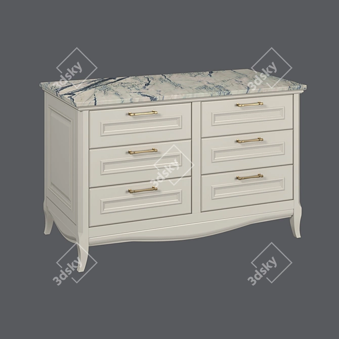 Vintage Chest of Drawers Madlen / Ruta Estella 3D model image 1