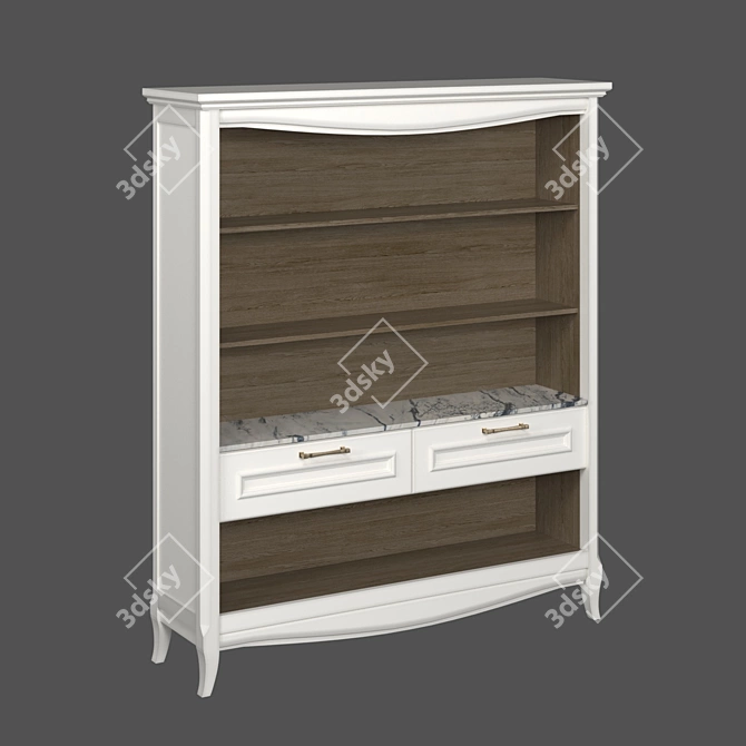 Vintage-inspired Shelving Unit with Beautiful Color Palette 3D model image 2