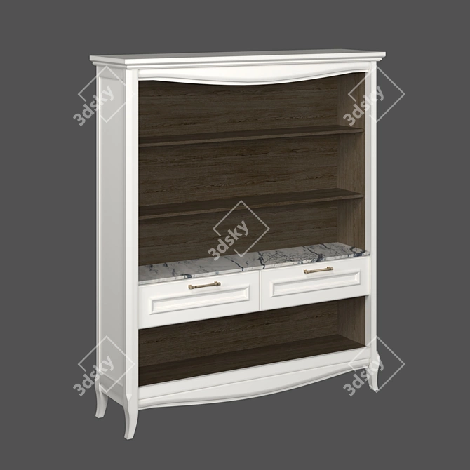 Vintage-inspired Shelving Unit with Beautiful Color Palette 3D model image 3