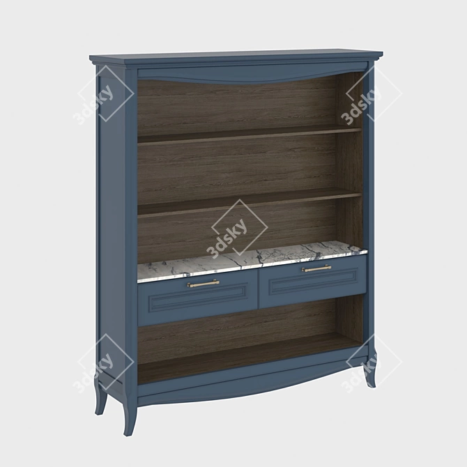 Vintage-inspired Shelving Unit with Beautiful Color Palette 3D model image 4