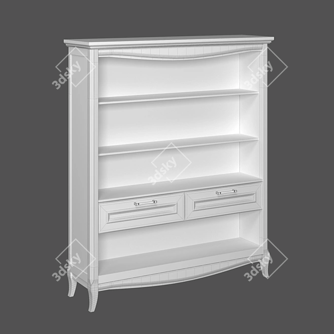 Vintage-inspired Shelving Unit with Beautiful Color Palette 3D model image 5