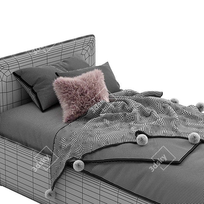 Bonaldo Titti 3 Single Bed 3D model image 5