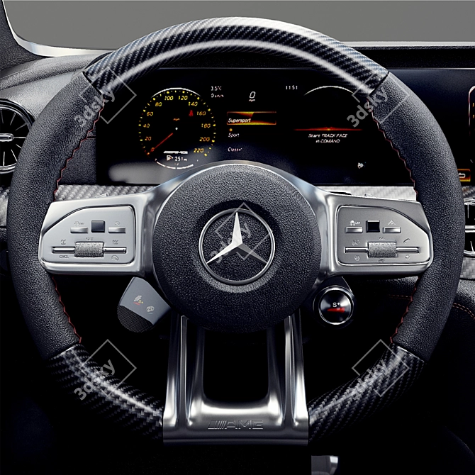 Luxury Performance: Mercedes AMG GT 63 S 3D model image 3
