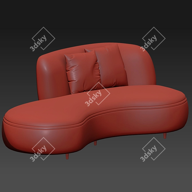 Sleek Siena Sofa: Sophisticated Design 3D model image 2