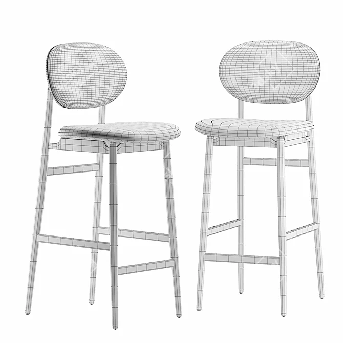 ARIAKE Outline Stool: Versatile Seating Solution 3D model image 5