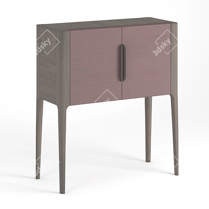 Modern Bar Chest of Drawers: Toffee & More 3D model image 2