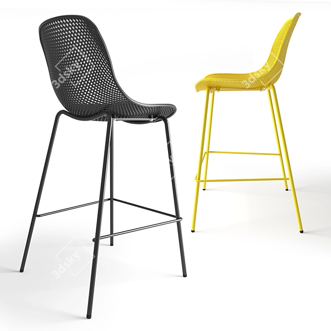 Modern Quinby Bar Chair by Julia Grup 3D model image 2