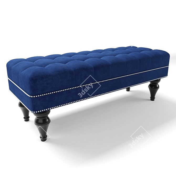 Title: Classic Style Bench (120x46x45 cm) 3D model image 2