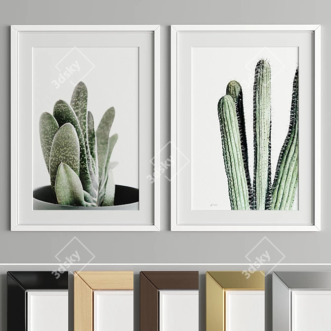 Modern Art Frame A09: Versatile Materials, Multiple Sizes 3D model image 4