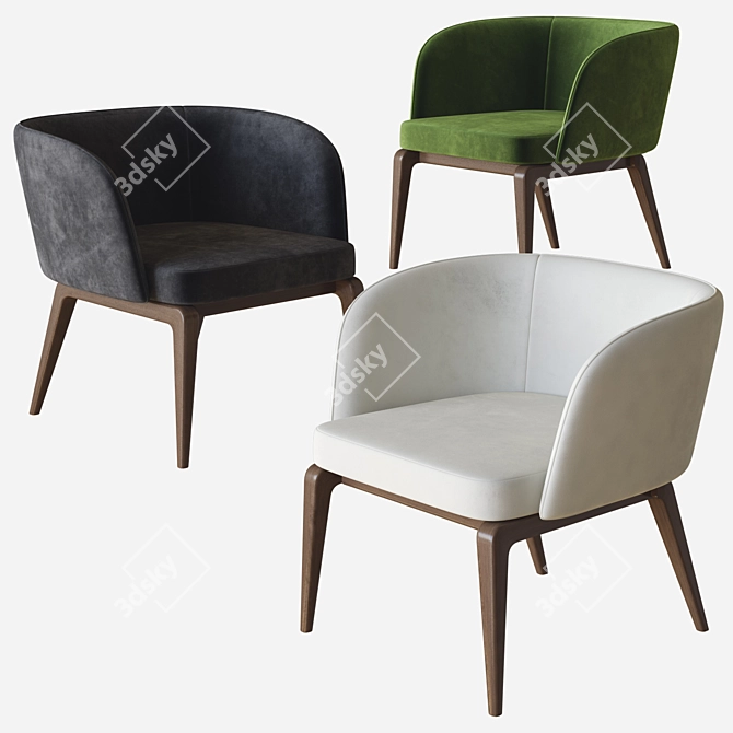 Uovo Bridge Chair: Modern Elegance 3D model image 2