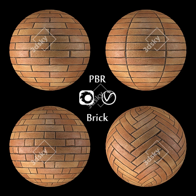 Title: PBR Brick Textures Pack 3D model image 1