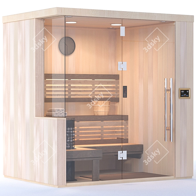 Luxury Sauna Experience 3D model image 1