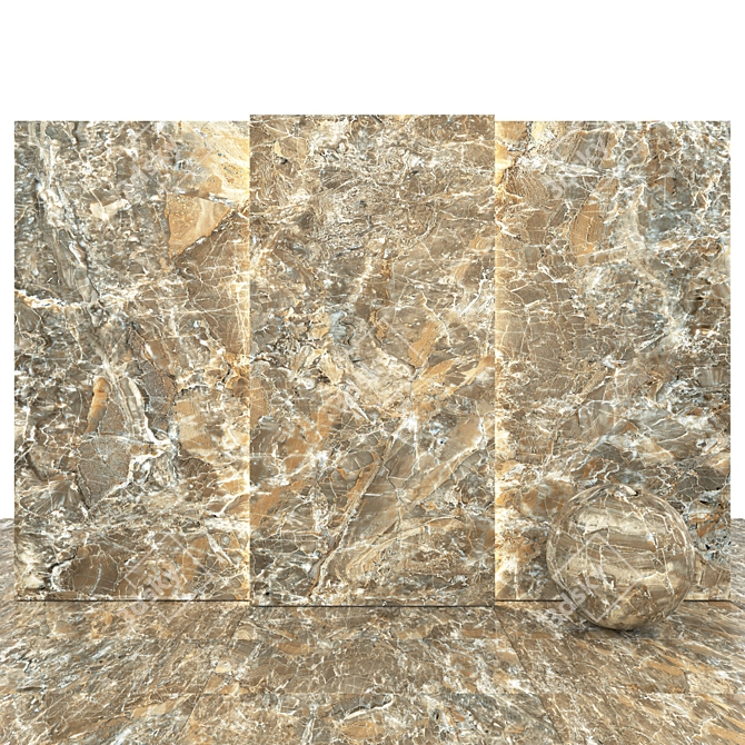 Jupiter Brown Marble Slabs & Tiles 3D model image 2