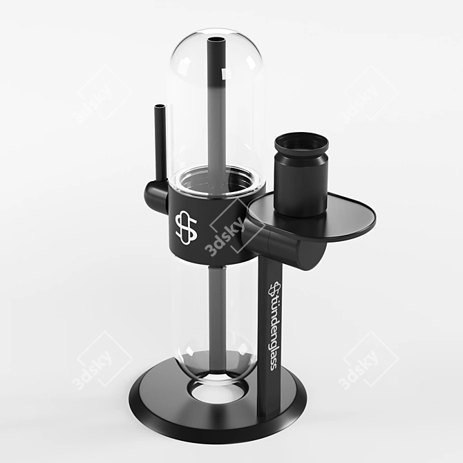 360° Glass Gravity Hookah 3D model image 1