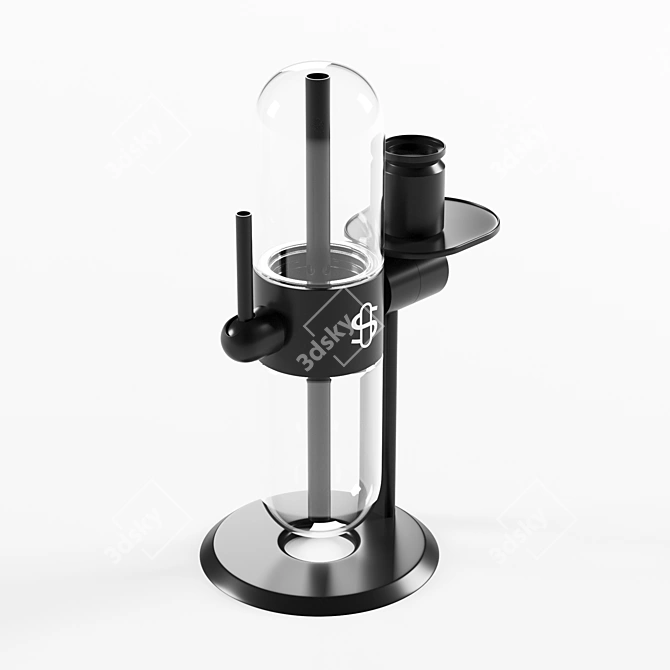 360° Glass Gravity Hookah 3D model image 2