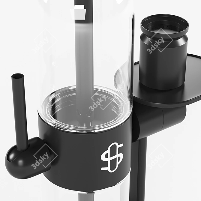 360° Glass Gravity Hookah 3D model image 3