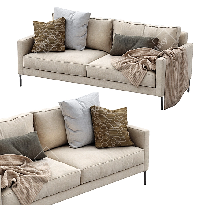 LUCA Interface Sofa - Sleek and Modern Design 3D model image 2