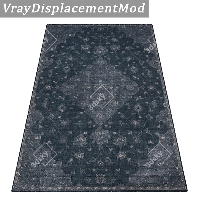 Luxurious 3-Piece Carpet Set 3D model image 3