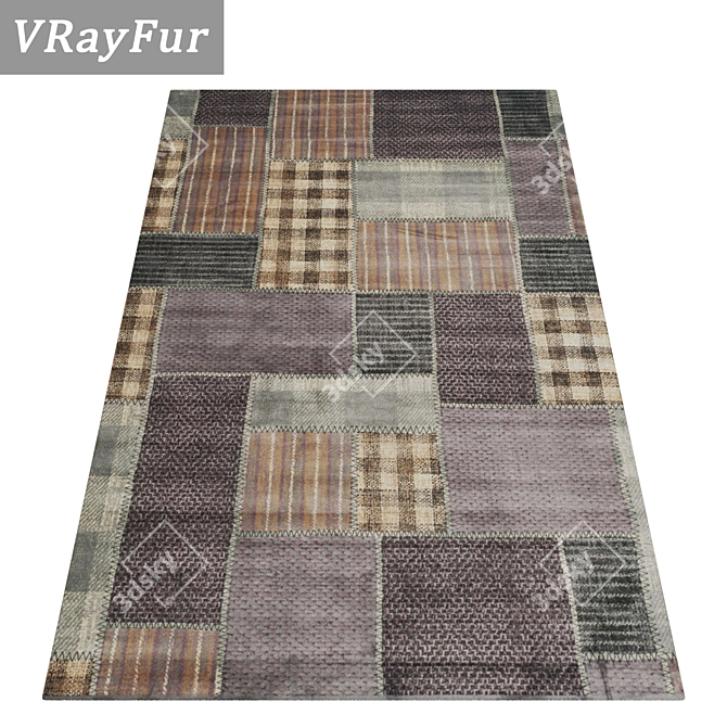 Luxury Rug Set 2154 3D model image 2