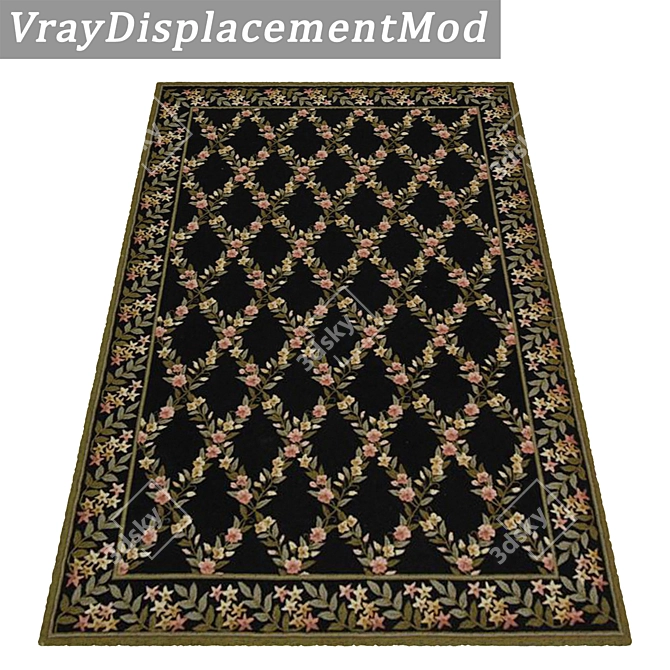 Luxury Rug Collection: Set of 3 High-Quality Carpets 3D model image 3