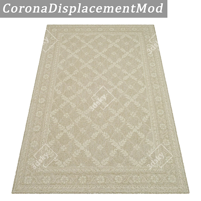 Luxury Rug Collection: Set of 3 High-Quality Carpets 3D model image 4