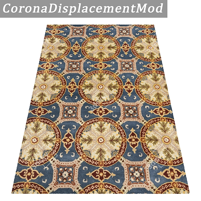 Luxury Textured Carpet Set 3D model image 4