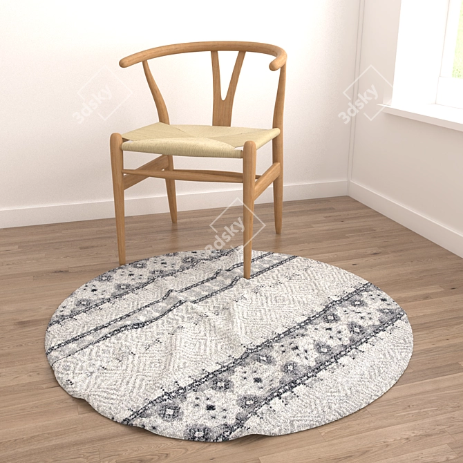 Round Carpets Set: Versatile and Realistic 3D Designs 3D model image 4