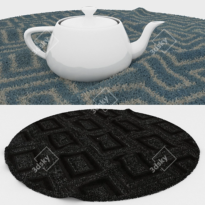 Round Carpets Set: Versatile and Stunning 3D model image 3