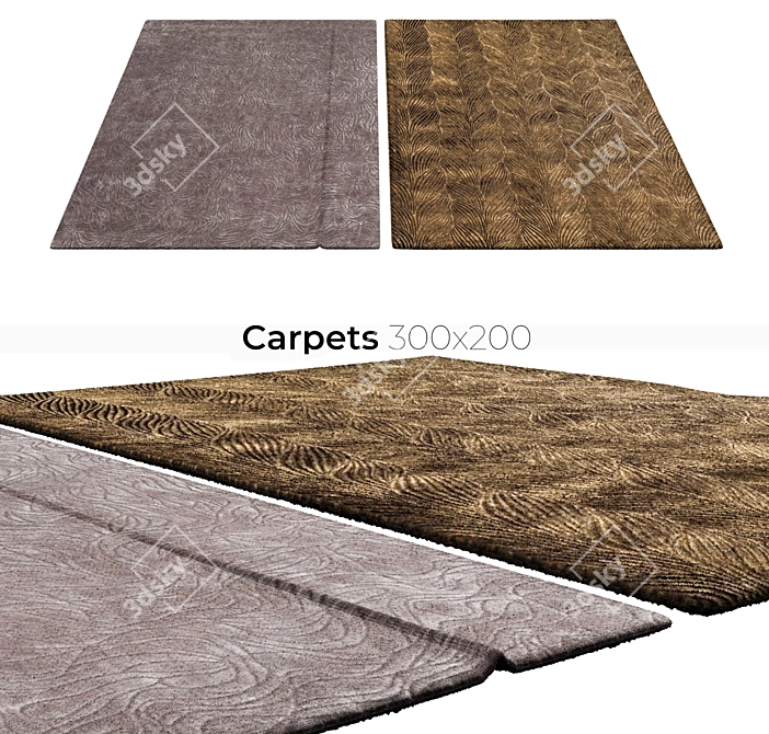 Stylish Interior Carpets 3D model image 1