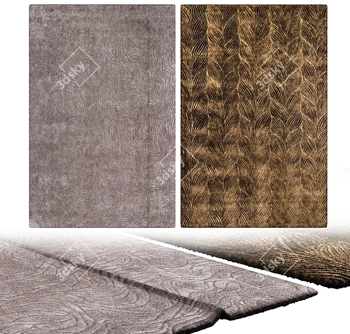 Stylish Interior Carpets 3D model image 2