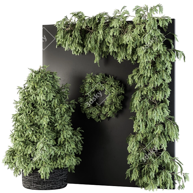 Festive Porch Decor - Christmas Set 3D model image 1