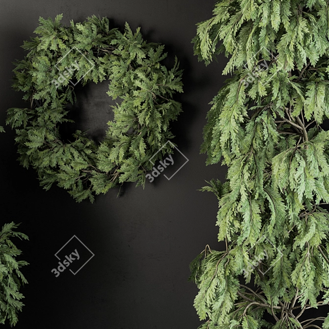 Festive Porch Decor - Christmas Set 3D model image 3