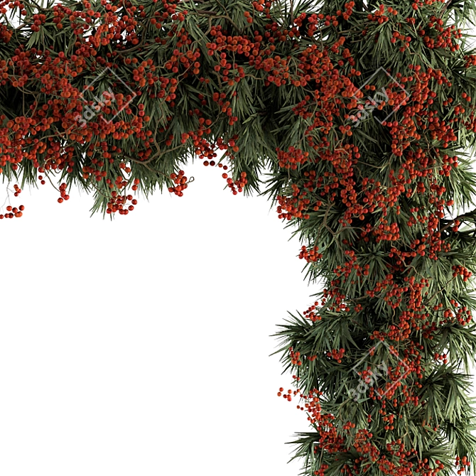 Festive Porch Plants Set 3D model image 2