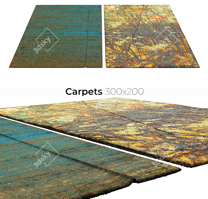 Stylish Interior Carpets 3D model image 1