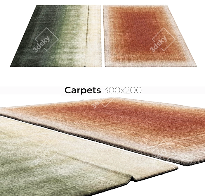 Stylish Interior Carpets 3D model image 1