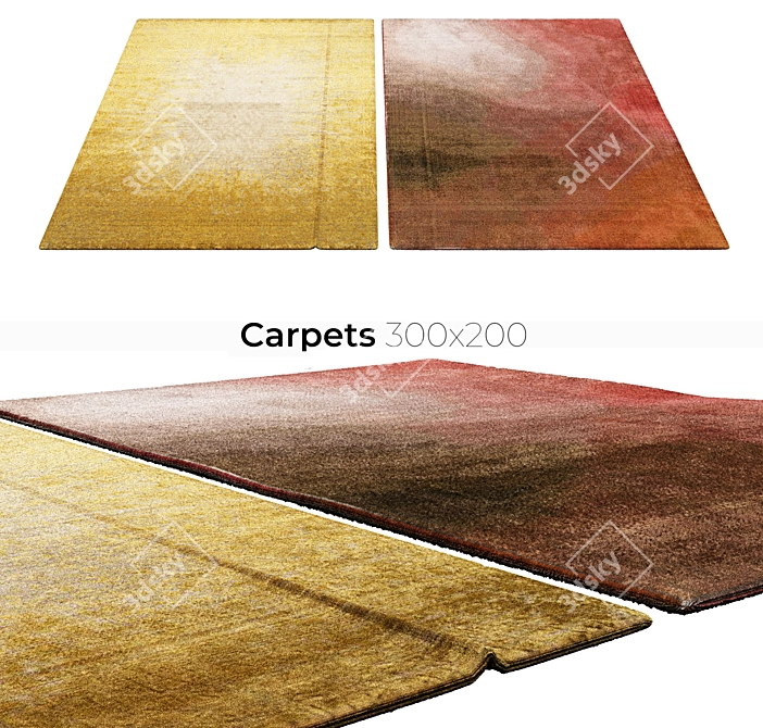 Elegant Interior Rugs 3D model image 1