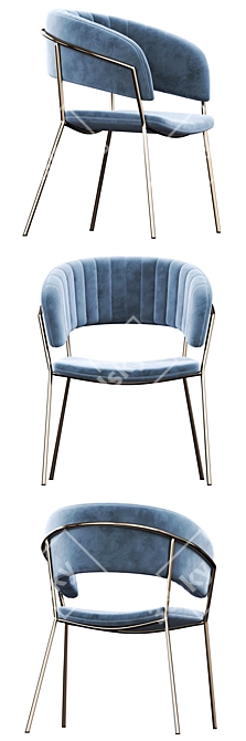 Pisa Velvet Chair: Deephouse Pro 3D model image 2