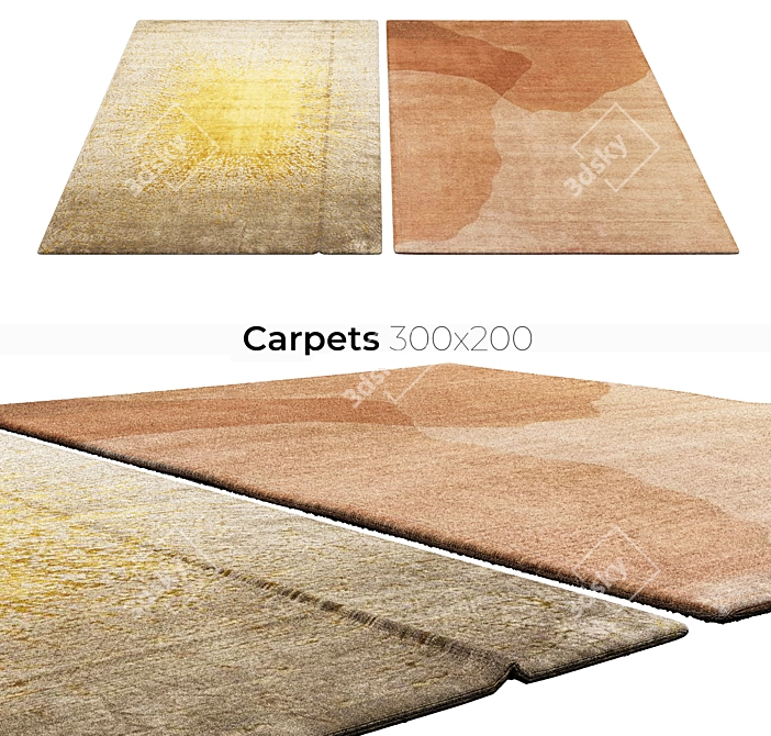 Stylish Interior Carpets 3D model image 1