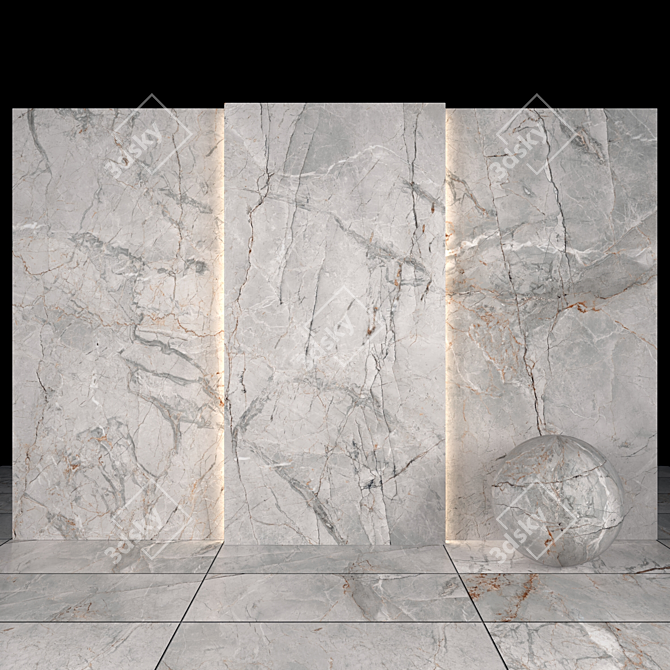 Gray Marble 04 - Multi-texture Slabs & Tiles 3D model image 1